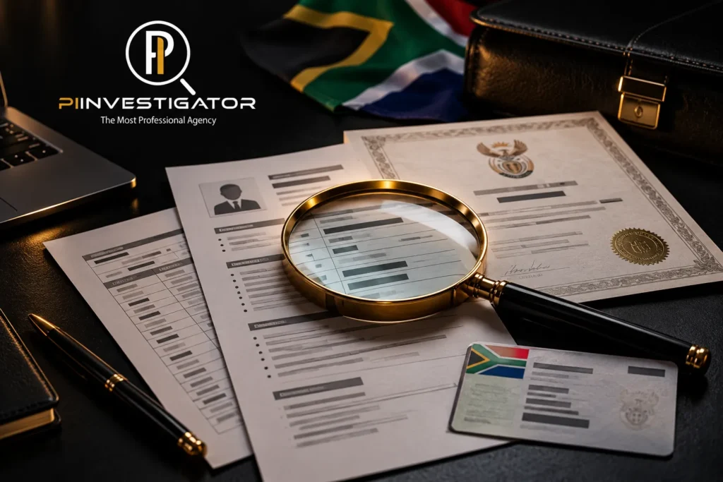 I Investigator professional background check and document verification services in South Africa